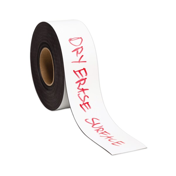 U Brands Dry Erase Magnetic Tape Roll, 3" x 50 ft, White 5152U00-02